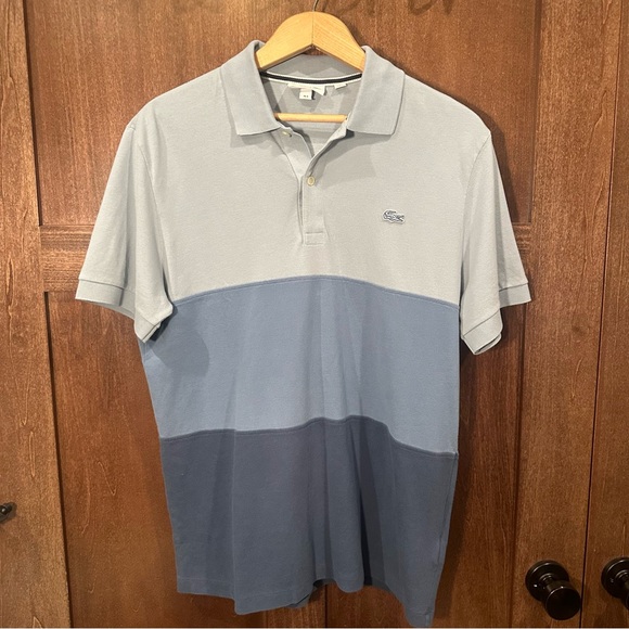 Lacoste Men's Three-Tone Blue Polo Shirt - Picture 1 of 5